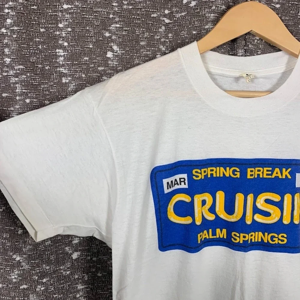 Vintage Single Stitch Cruisin Palm‎ Springs 1989 Spring Break Shirt Top Mens L - Picture 4 of 7